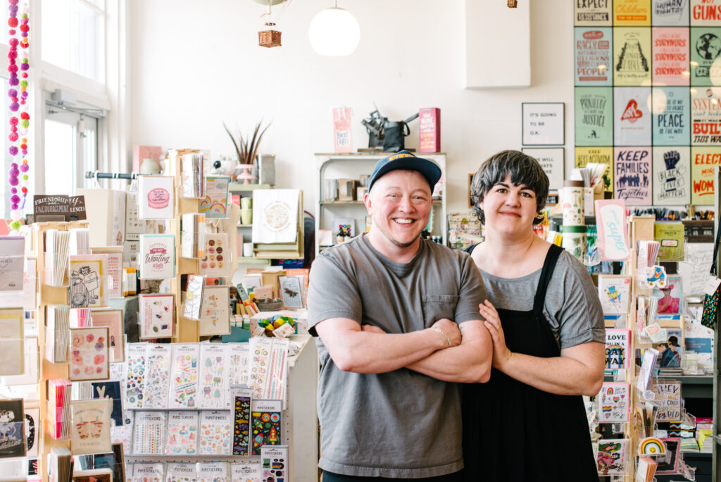 Morgan Calderini and Arley Torsone, Co-Founders of Ladyfingers Letterpress in Colorado